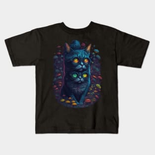 Techno Psy Shirt - Psychedelic Techno Cat - Catsondrugs.com - #psychedelic #psychedelicart #trippy #psytrance #art #psy #trippyart #music #trance #rave #love #psychedelictrance #psyart #digitalart #psytranceworld #trancefamily T-Shirt Kids T-Shirt